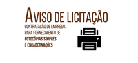 Aviso de Licitação para Contratação de Empresa Especializada em Fornecimento de Fotocópias Simples e Encadernações