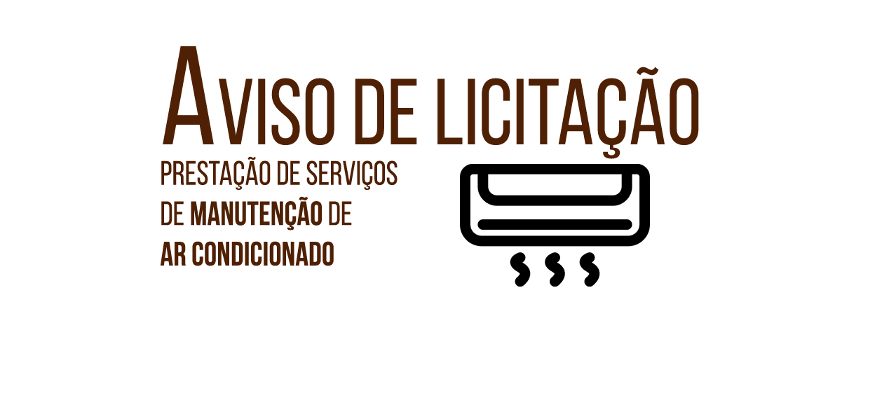 Aviso de Licitação para serviços de manutenção de ar condicionado